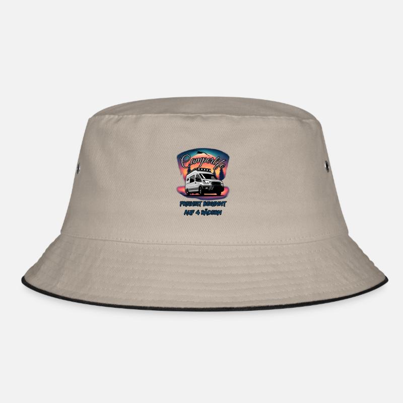 Camperlife freedom begins on 4 wheels Bucket Hat