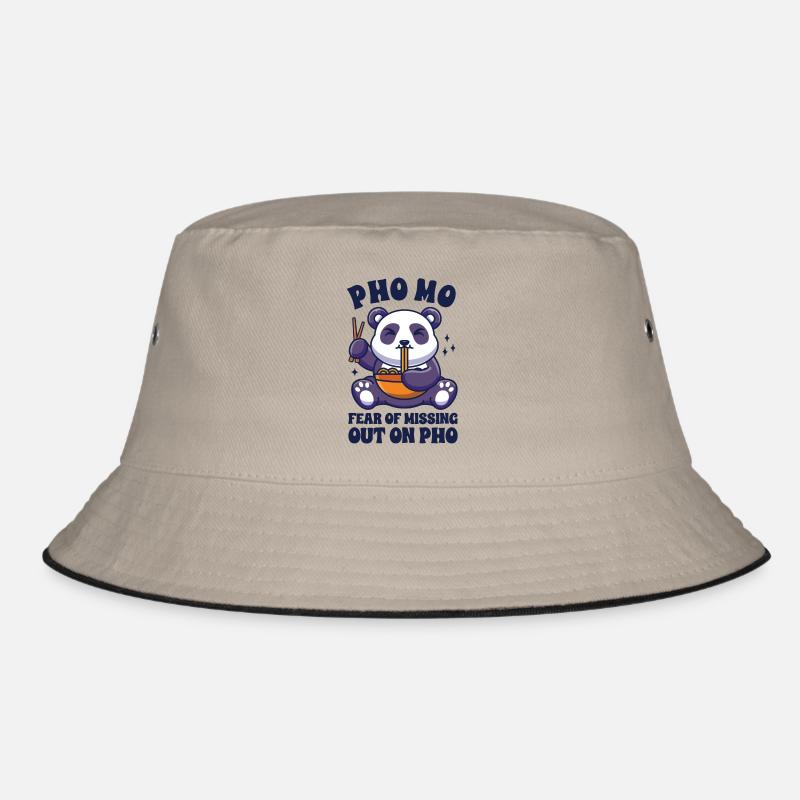 Drôle Pho Panda mignon mangeant Pho - Bob - kaki/noir