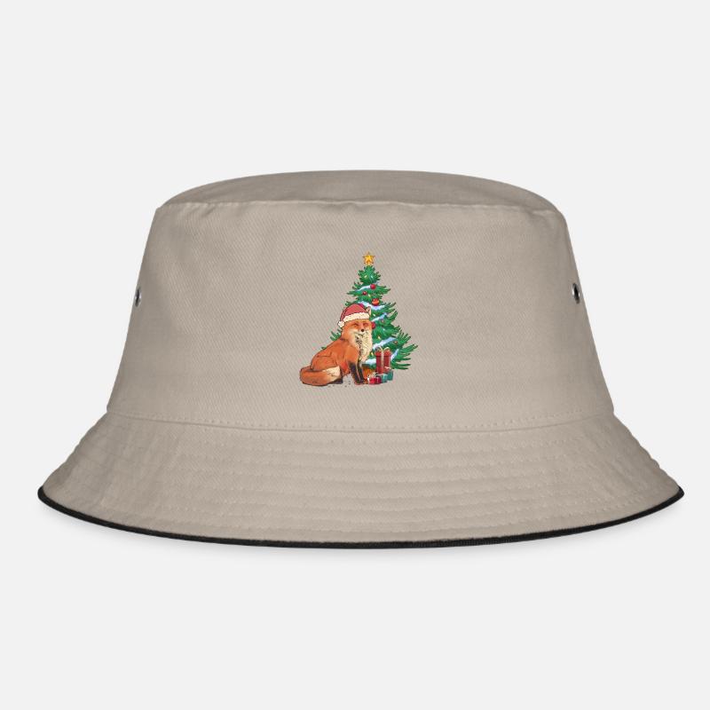 Fuchs Nikolaus Weihnachtsmann Santa Tannenbaum Bucket Hat