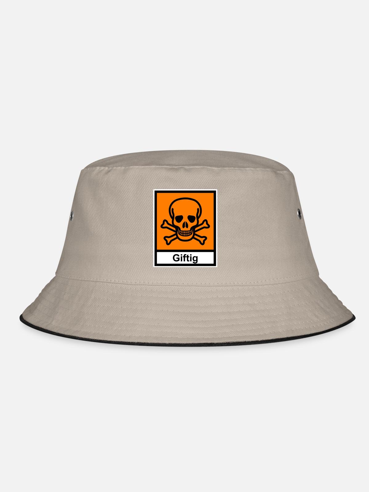 Poisonous - Bucket Hat - khaki/black - Front