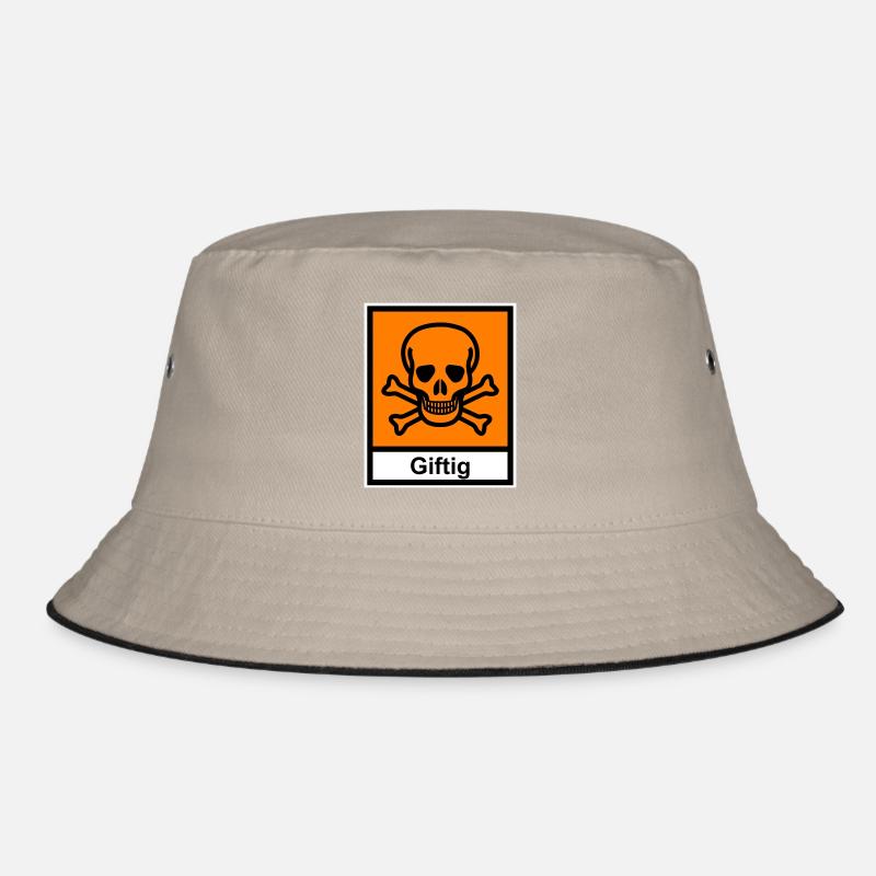Poisonous - Bucket Hat - khaki/black
