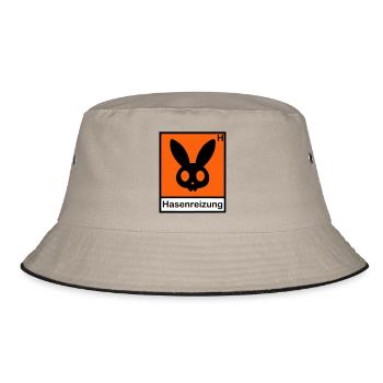 Hasenreizung - Bucket Hat - Khaki/Schwarz - Vorne