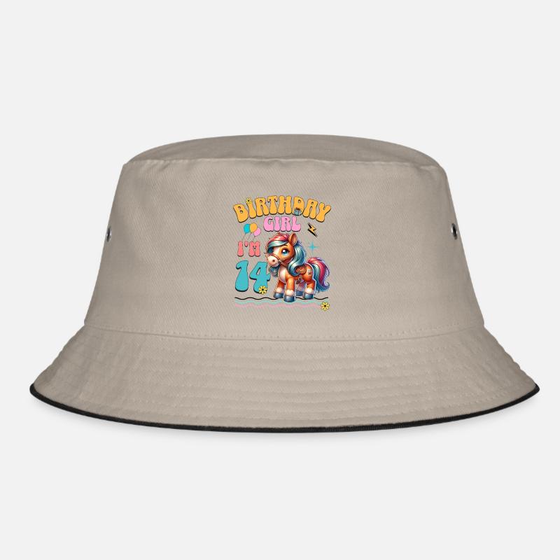 14. Geburtstag Mädchen Pferd Reiten Bucket Hat
