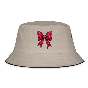 PINK HEART STUDS - Bucket Hat - khaki/black - Front