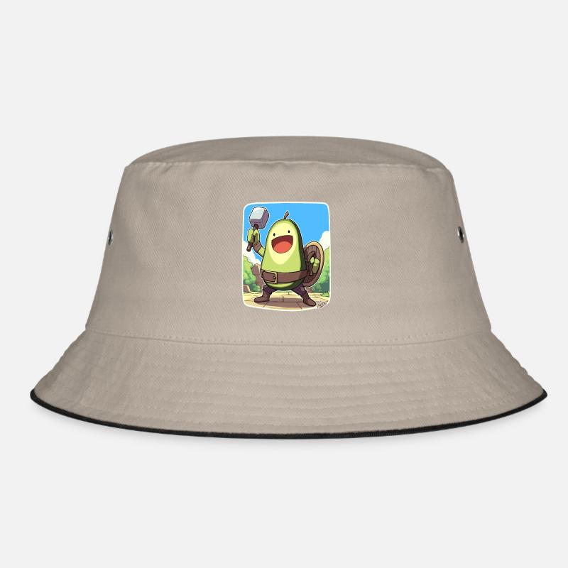 Funny Warrior Avocado Bucket Hat