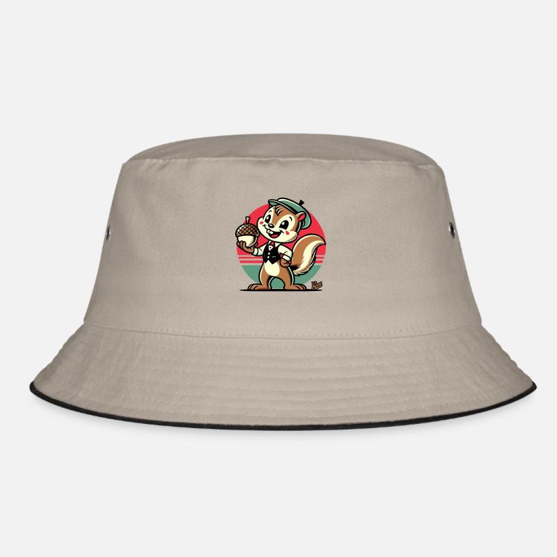 Eichhörnchen mit Haselnuss Bucket Hat