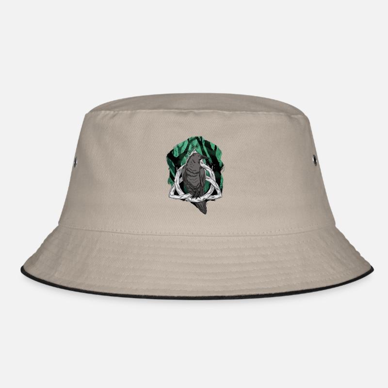 Forest Raven Raven Crow Crow Mystical Bird Bucket Hat