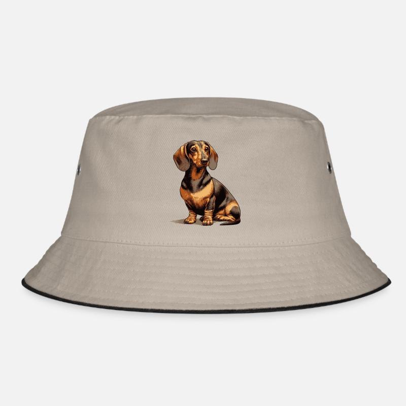 Sitting Dachshund Bucket Hat