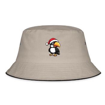 Toucan Bird Christmas - Bucket Hat - khaki/black - Front