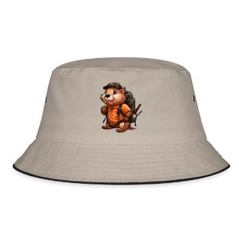 Biber Bergsteiger / Wandern Biber - Bucket Hat - Khaki/Schwarz - Vorne