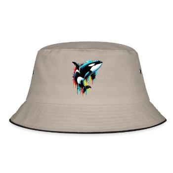 Killer whale - Bucket Hat - khaki/black - Front