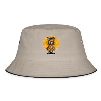 Abstract Cartoon Mayan Inca Graffiti - Bucket Hat - khaki/black - Front