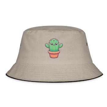 Cactus thorny desert cactus prickly cacti - Bucket Hat - khaki/black - Front