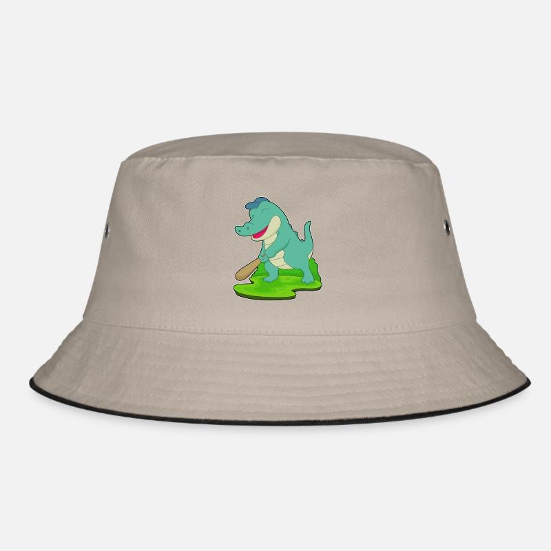 Krokodil Baseball Baseballschläger Bucket Hat
