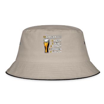 5G Beer Funny Design Funny Gift Idea - Bucket Hat - khaki/black - Front