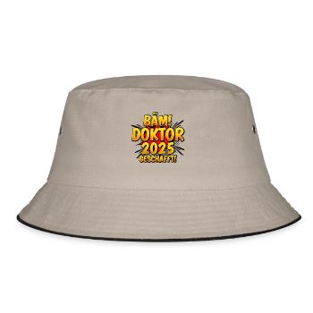 Doktor Geschafft 2025 - Bucket Hat - Khaki/Schwarz - Vorne