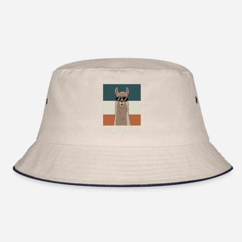 Dad Alpaca Dad Funny Llama Father's Day Gift Bucket Hat