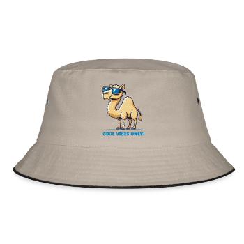 kamel sonnenbrille cool - Bucket Hat - Khaki/Schwarz - Vorne