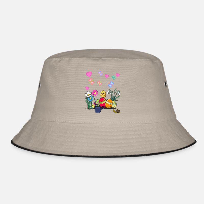 Easter Spring Kids Child Baby Chick Easter Eggs Bucket Hat