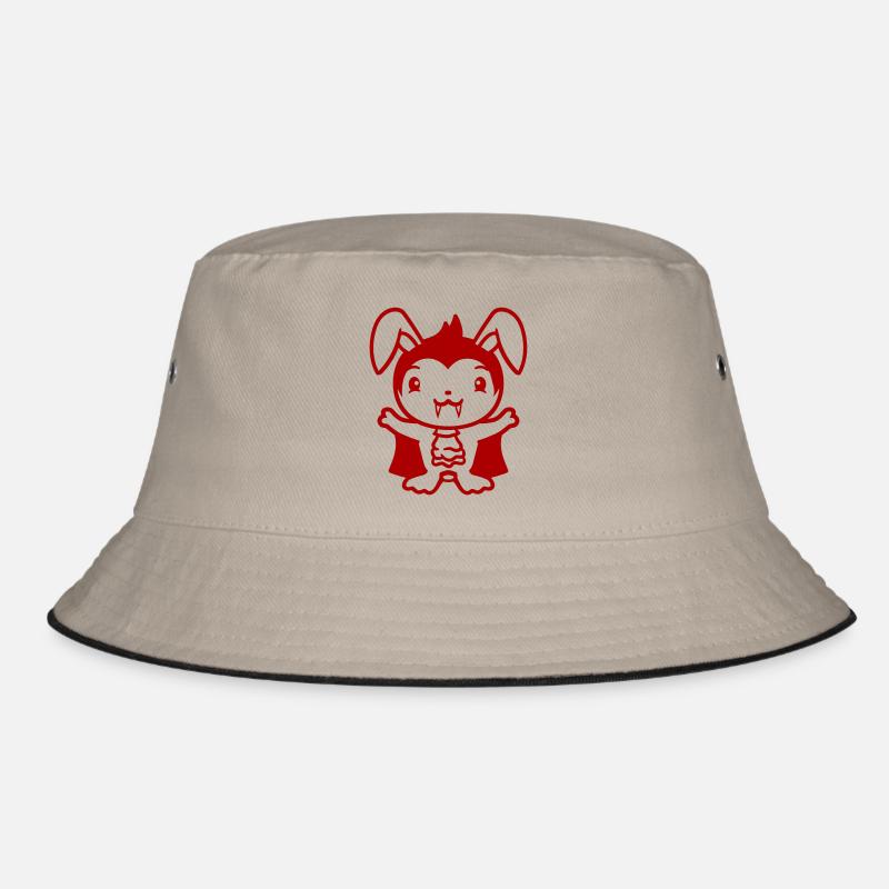 Bunny Vampire Sharp Long Teeth Halloween Costume Bucket Hat