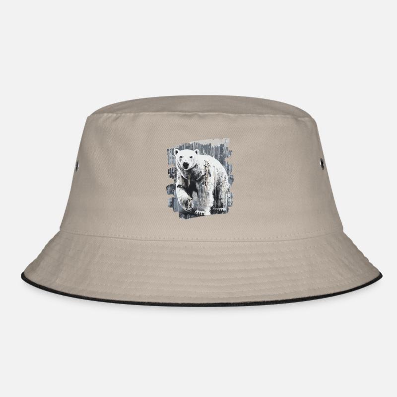 Eisbär Graffiti Sprayer - Bucket Hat - Khaki/Schwarz
