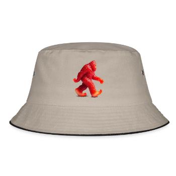 Strawberry Bigfoot - Bucket Hat - khaki/black - Front