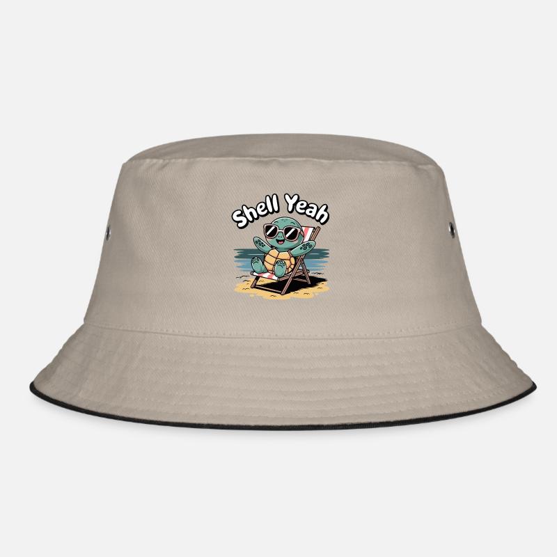 Shell Yeah Cute Turtle Lover Pun Funny Animal Bucket Hat