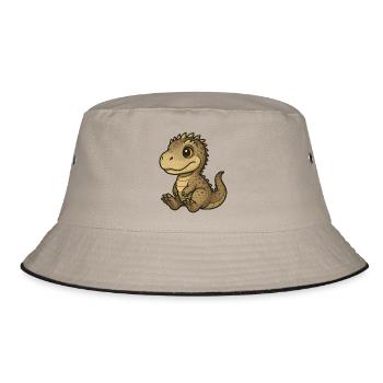 Carcha Chibi - Bucket Hat - Khaki/Schwarz - Vorne