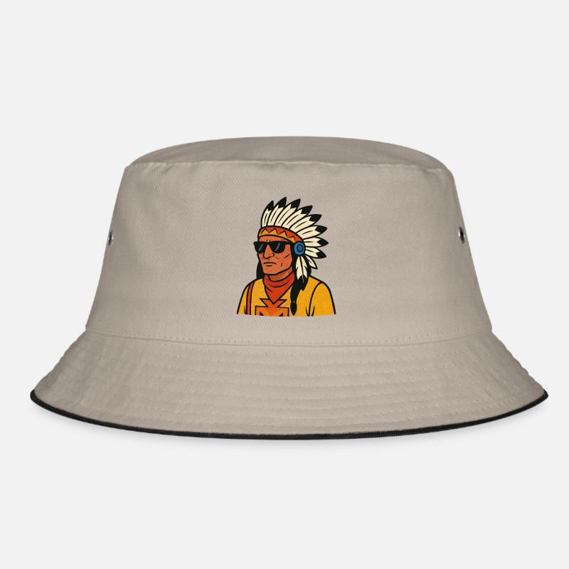 Indien - Bob - kaki/noir