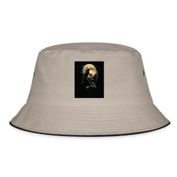 Raven Rose Moon Gloomy Gothic Black Crow - Bucket Hat - khaki/black - Front