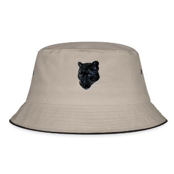 Panther Leopard Raubkatze Süße Großkatze Panter - Bucket Hat - Khaki/Schwarz - Vorne