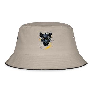 Panther Leopard Raubkatze Süße Großkatze Panter - Bucket Hat - Khaki/Schwarz - Vorne