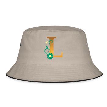 L - Bucket Hat - khaki/black - Front