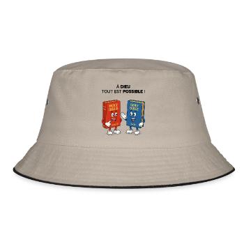 Bible T-Shirt - Bucket Hat - khaki/black - Front