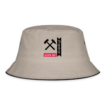Erzgebirge Bergmann Gruss - Bucket Hat - Khaki/Schwarz - Vorne