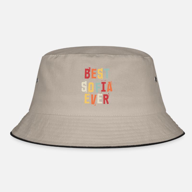 Best Sofia Ever First Name Retro Text Gift Bucket Hat