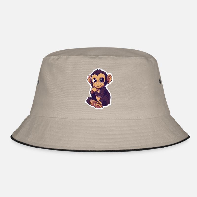 Cute Monkey Cute Monkey Gift for Monkey Fans Bucket Hat