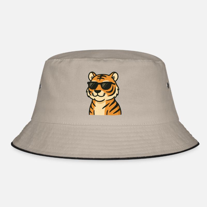tiger comic Bucket Hat