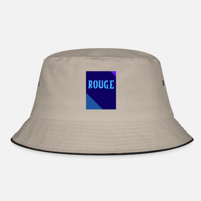 RED Rectangle Triangle Chalkboard Bucket Hat