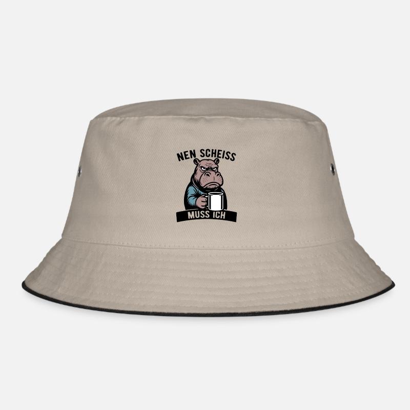 Stures Nilpferd - Nen Scheiß muss ich - Kaffee Bucket Hat