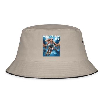 FRAU Rollschuhe ROLLING THROUGH LIFE - Bucket Hat - Khaki/Schwarz - Vorne