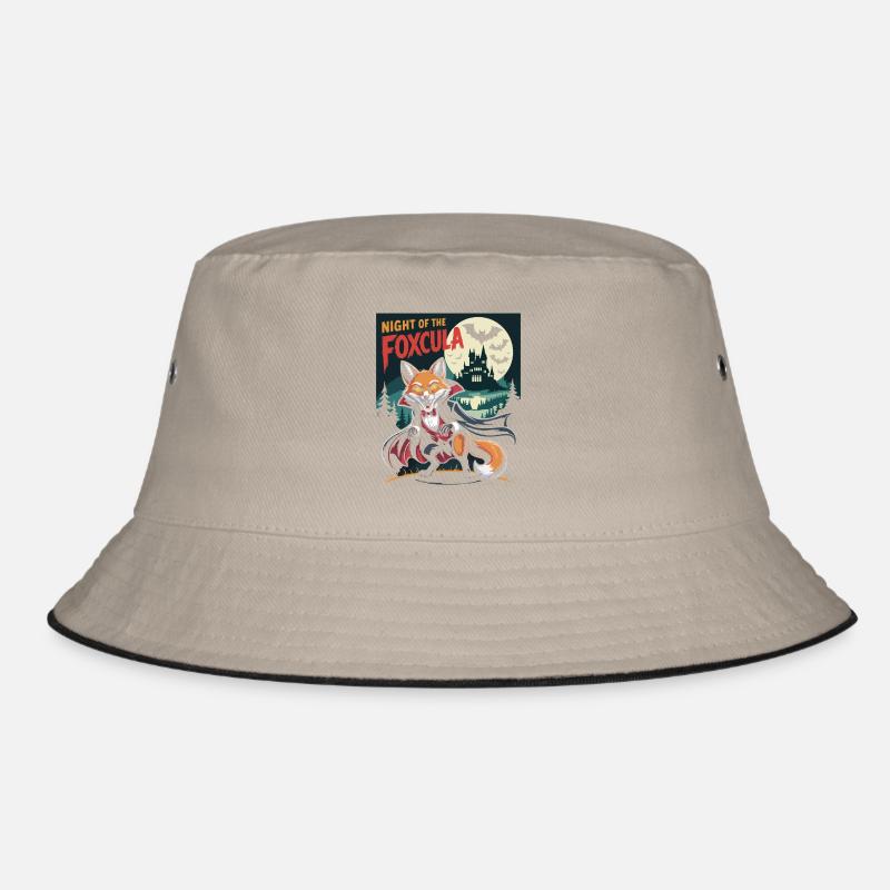Fuchs Nacht am Schloss mit Vampiren Bucket Hat