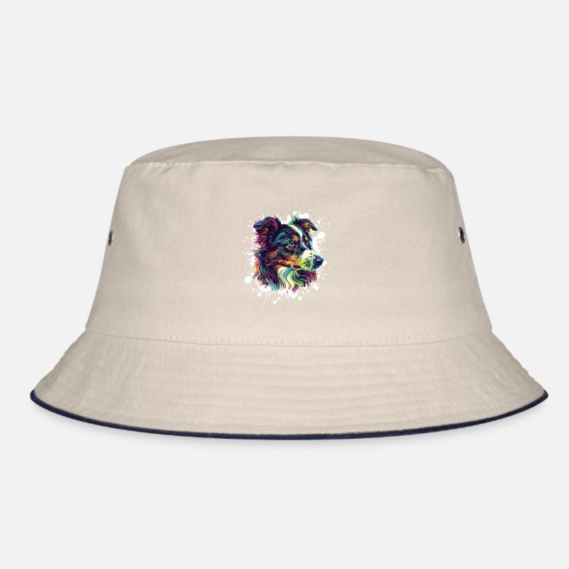 Farbexplosion Hundeporträt Bucket Hat