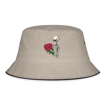 Squelette avec des roses - Bob - kaki/noir - Devant