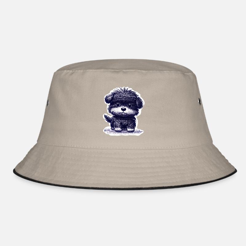 Chiot flou (bleu) - Bob - kaki/noir