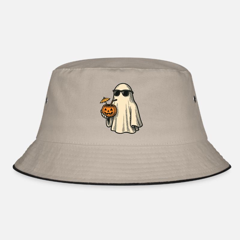 Cooles Halloweengespenst mit Cocktail Bucket Hat
