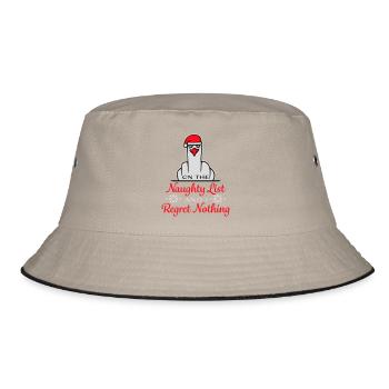 On the naughty list and I regret nothing Böse Möwe - Bucket Hat - khaki/black - Front