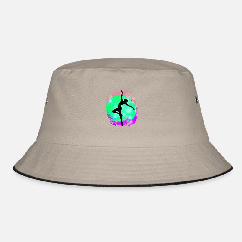 Dancer Silhouette Neon Splash Bucket Hat
