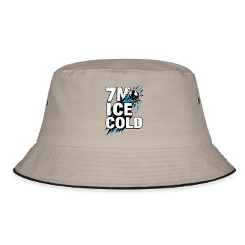 Handball 7 meters, I c e Cold, strong nerves - Bucket Hat - khaki/black - Front