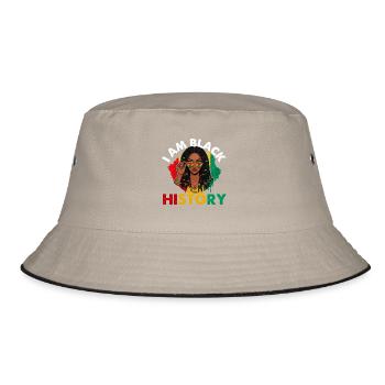 I Am Black History – Pride and Power - Bucket Hat - khaki/black - Front